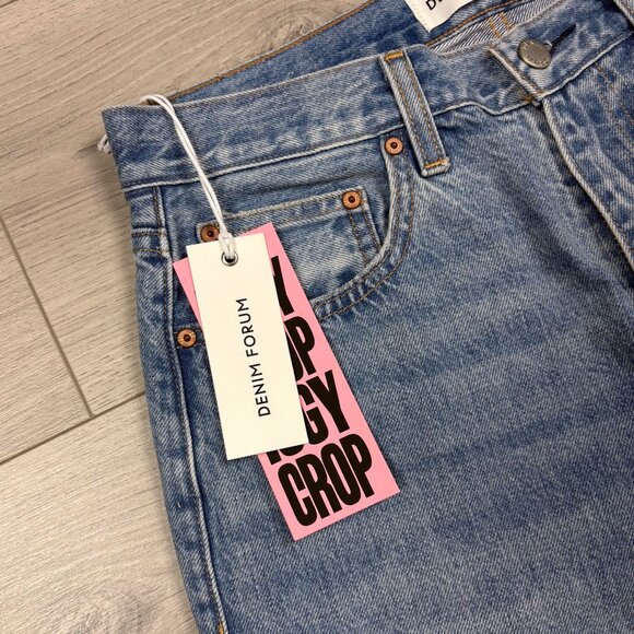 Denim Forum Womens The 90s Iggy Low Rise Cropped Straight Jeans Blue Size 27 - Picture 4 of 9